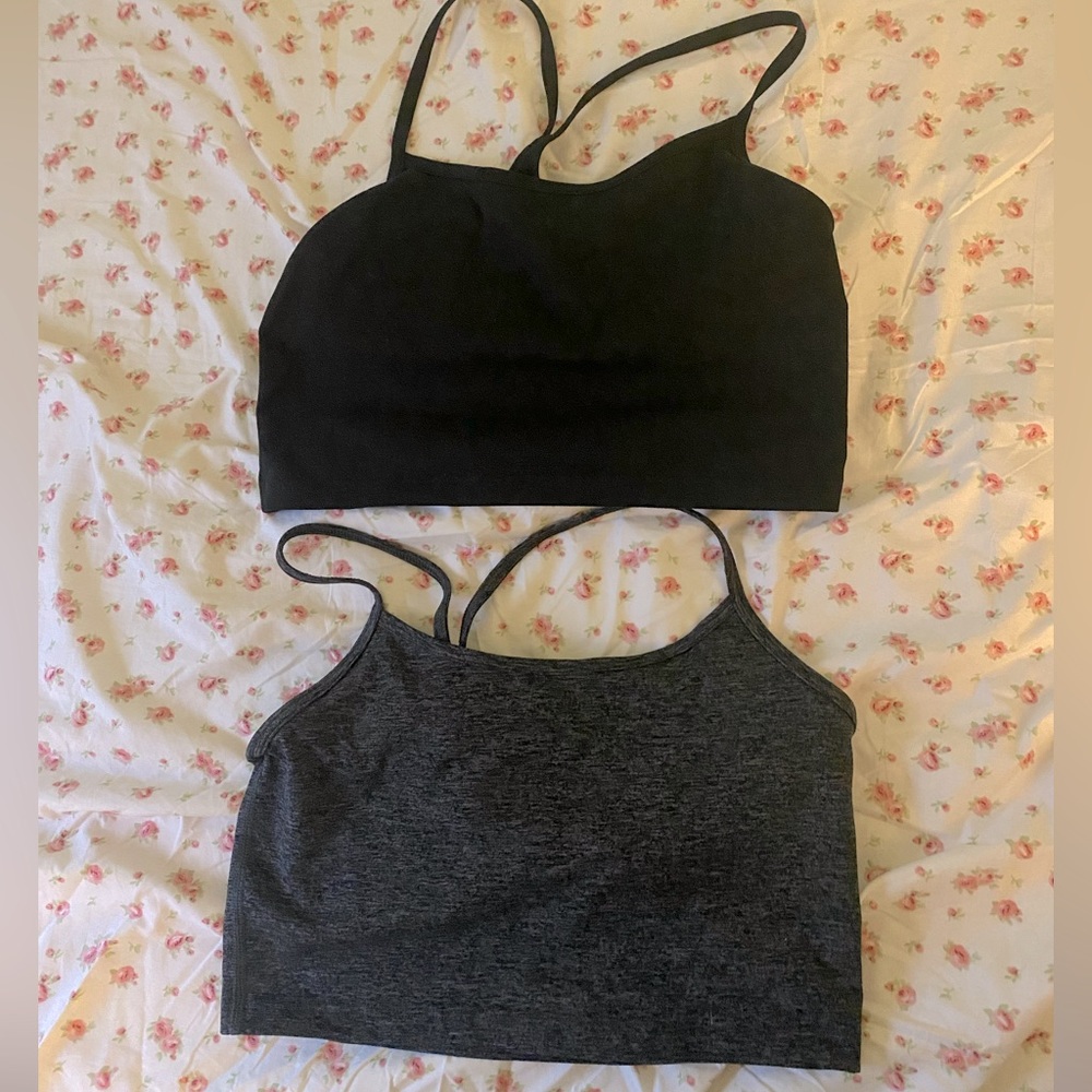 Bundle/Lot of 2 Aerie Cropped Tank tops with built in bra